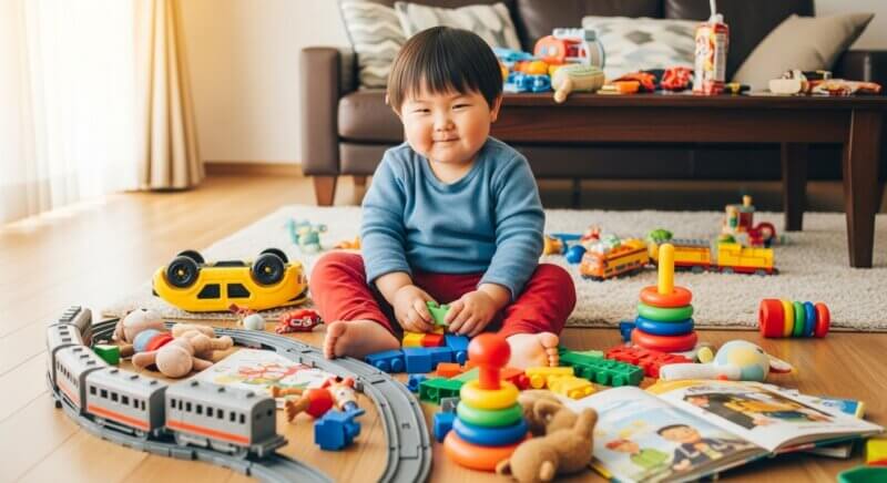 2歳＆0歳と暮らす！片づけが苦手でもリビングが散らからないおもちゃ収納術